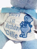 PERSONALISED BLUE 1ST BIRTHDAY TEDDY