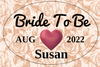 Personalised Roses Bride To Be Labels (8 Pack)