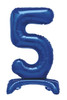 Number 5 Standing Blue Balloon