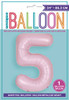 Number 5 Baby Pink Balloon