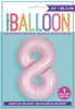 Number 8 Baby Pink Balloon
