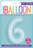 Number 6 Baby Blue Balloon