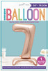 Number 7 Standing Rose Gold Balloon