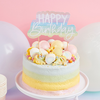 Rainbow 'Happy Birthday' Paper Cake Topper