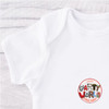Personalised My First Christmas Pink Snowman Baby Vest Sleeve
