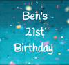 Personalised Blue Birthday Bottle Labels ( 6 Pack)