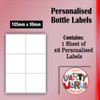 Personalised Blue Birthday Bottle Labels Size Guide