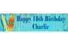 Personalised Surfing Birthday Banner