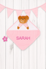 Embroidery 3D Pink Teddy Head Comforter