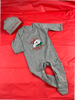 Embroidery Grey My First Christmas Romper Set