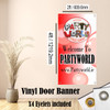 Personalised Vinyl Easter Egg Hunt Door Banner Size Guide