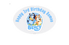 Personalised Bluey Boy's Birthday Oval Labels (8 Pack)