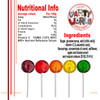 Personalised Dark Girl Lollipops Nutritional Information