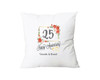 Personalised 25th Wedding Anniversary Cushion