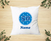 Blue Dots Age 50 Cushion