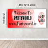 Personalised Tea Party Hen Party Banner Size 2ft x 4ft