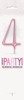 Pink Number 4 Sparkler Candle