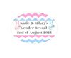 Personalised Gender Reveal Oval Labels