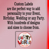 Personalised Gender Reveal Oval Labels Information