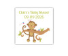 Personalised Cute Monkey Baby Shower Bottle Labels