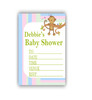Personalised Baby Shower Monkey Invites