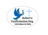 Personalised Blue Dove Oval Labels