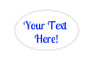 Personalised Blue Your Text Here Oval Label