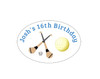 Personalised GAA Boy Oval Labels