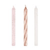 Rose Gold Glitter Spiral Birthday Candles