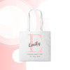 Pink Letter Communion Tote Bag