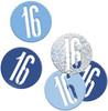 Blue Glitz 16th Confetti | Confetti | Party Supplies