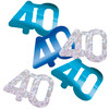 Blue Glitz 40th Confetti