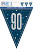 Blue Glitz 90th Bunting