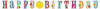 Multicolour Happy Birthday Jumbo Jointed Banner with Number Stickers (2 meters) 1 Set - Customisable Decoration for Fun Celebrations