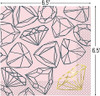 Dazzling Pink Diamond Foil-Stamped Hen Party Luncheon Napkins Size Guide