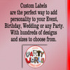 Personalised Anniversary Bottle Labels Information Guide