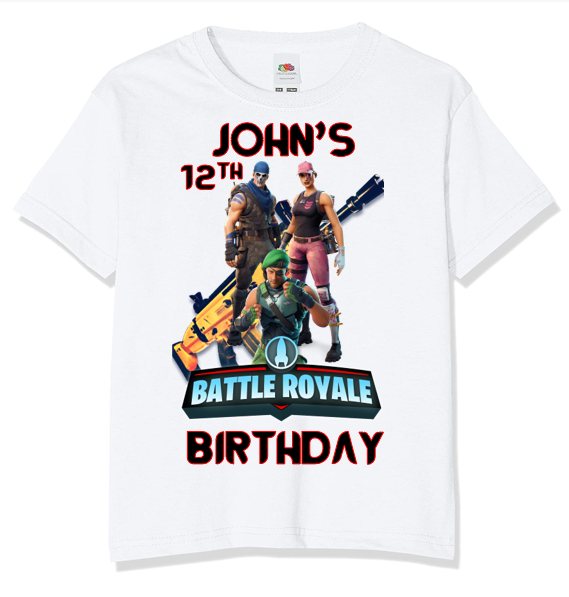 Battle Royale Fortnite Shirts For Boys Personalised Fortnite T