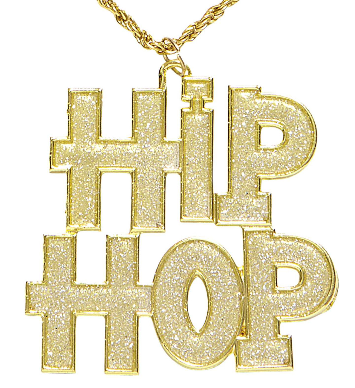 Gold Hip Hop Necklace Halloween Costume Accessories