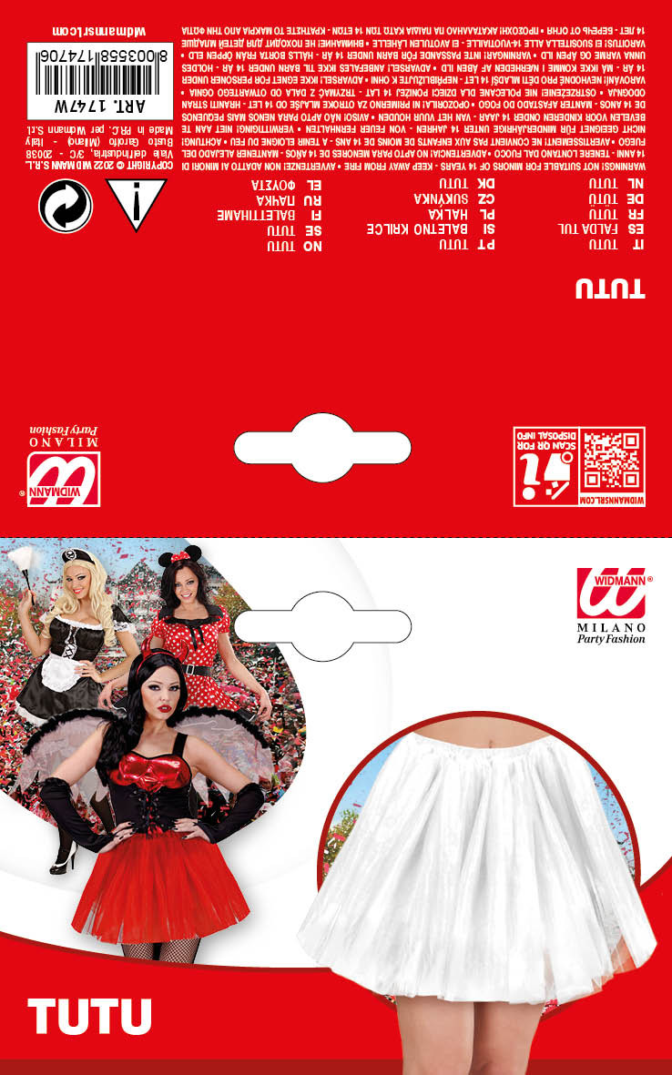 Adult White Tutu | Classic Costume Accessory for Adults