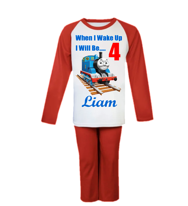 Personalised Kids Thomas The Tank Pyjamas