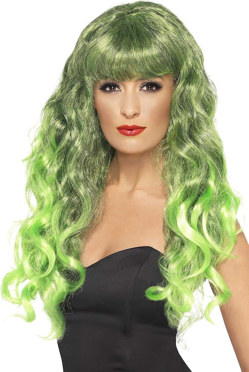 Halloween Wigs Cheap Green Wigs Green Pastel Curly Wig