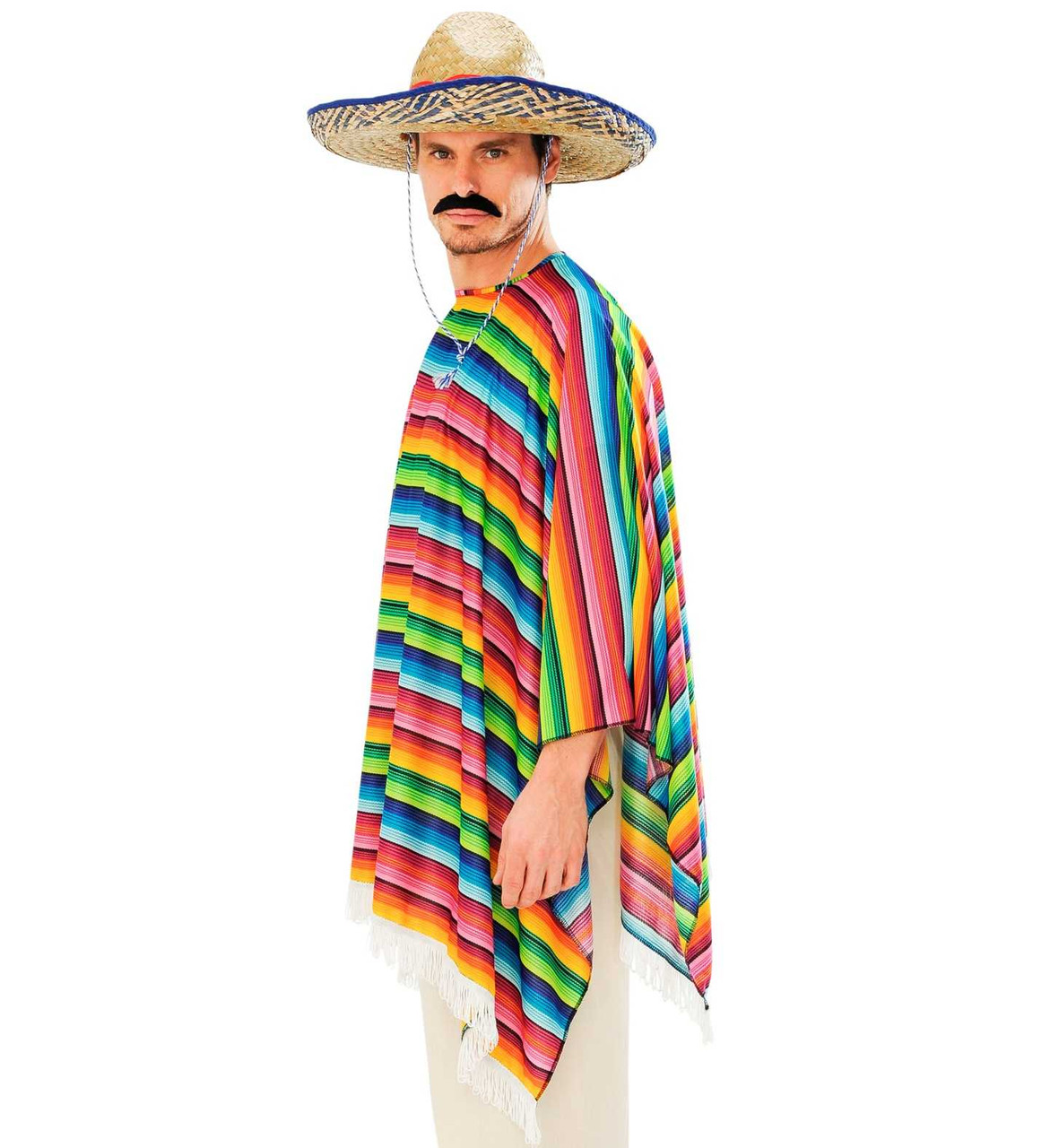 Poncho And Sombrero Set Fancy Dress Costumes
