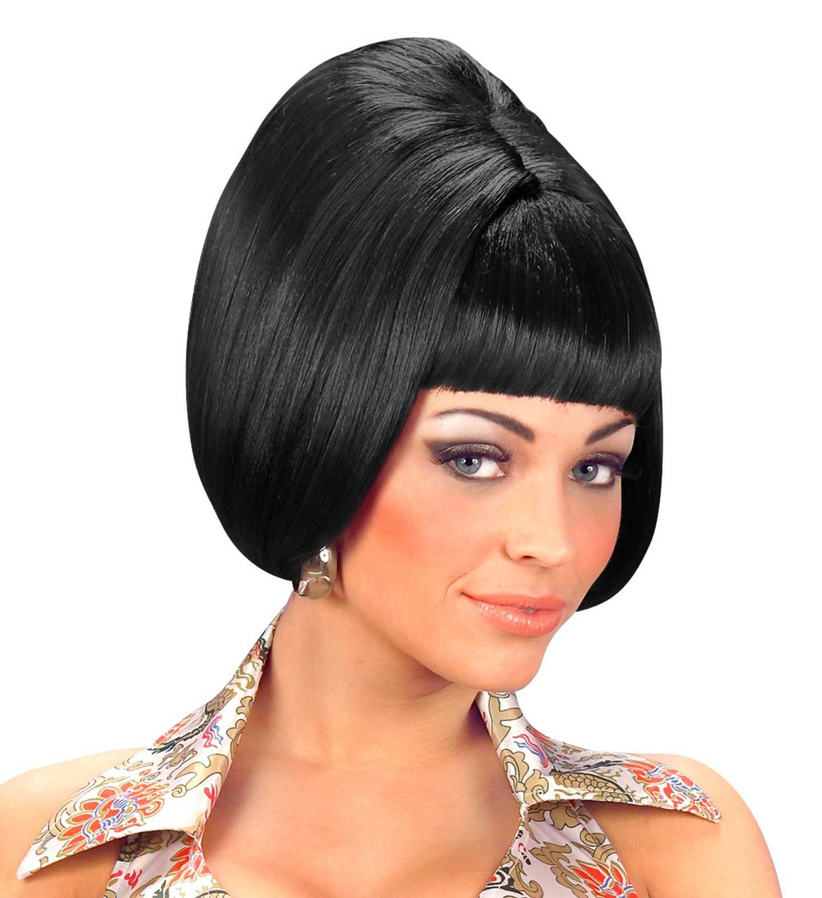 70s Black Wig Ladies Fancy Dress Wigs Party World
