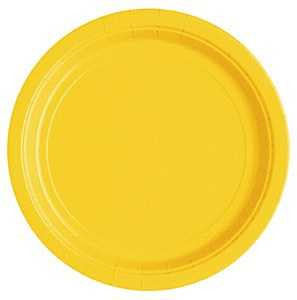 Yellow Paper Plates (16 Pack) PartyWorld - Main Image