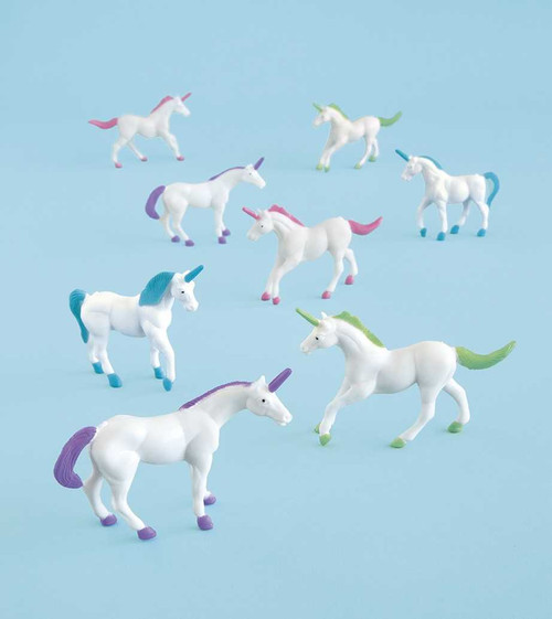 Unicorn Figurines Favors - 8 Per Pack | Unicorn Party favors