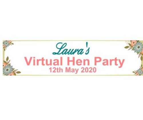 Personalised Virtual Hen Party Banner