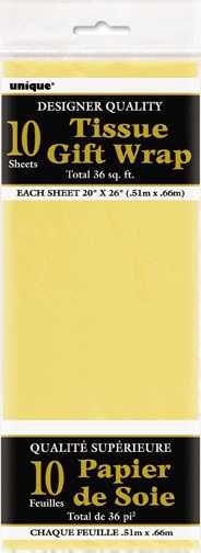 Yellow Tissue Gift Wrap