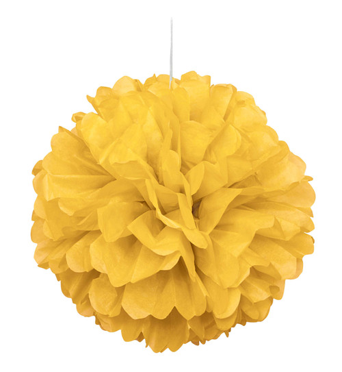 Yellow Puff Ball Decoration