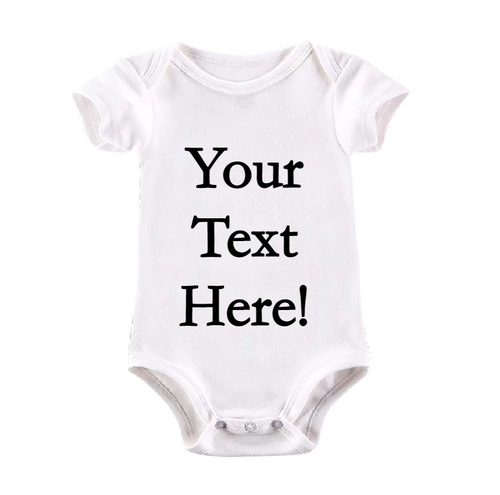 Personalised Your Text Here Baby Vest - Black
