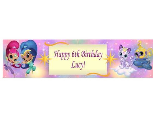 Personalised Shimmer & Shine Banner | Shimmer & Shine Party Supplies | Personalised Kids Birthday Banners
